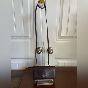 Coach Hayden Foldover Crossbody Clutch in Oxblood
